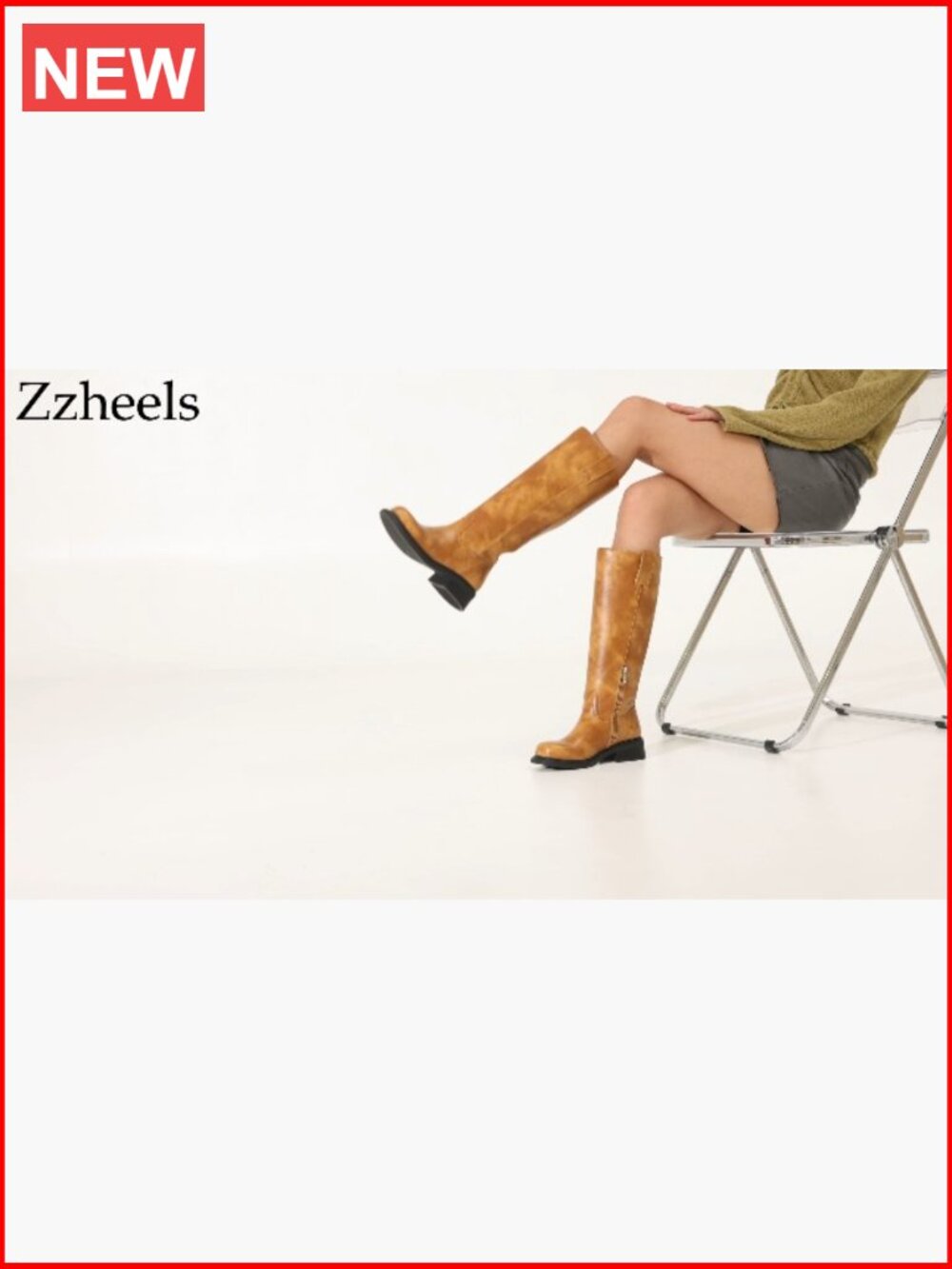 Mid-calf Cowgirl Boots | Pointy Toe | Embroidered | Chunky Heels | Pull-On - Picture 7 of 7